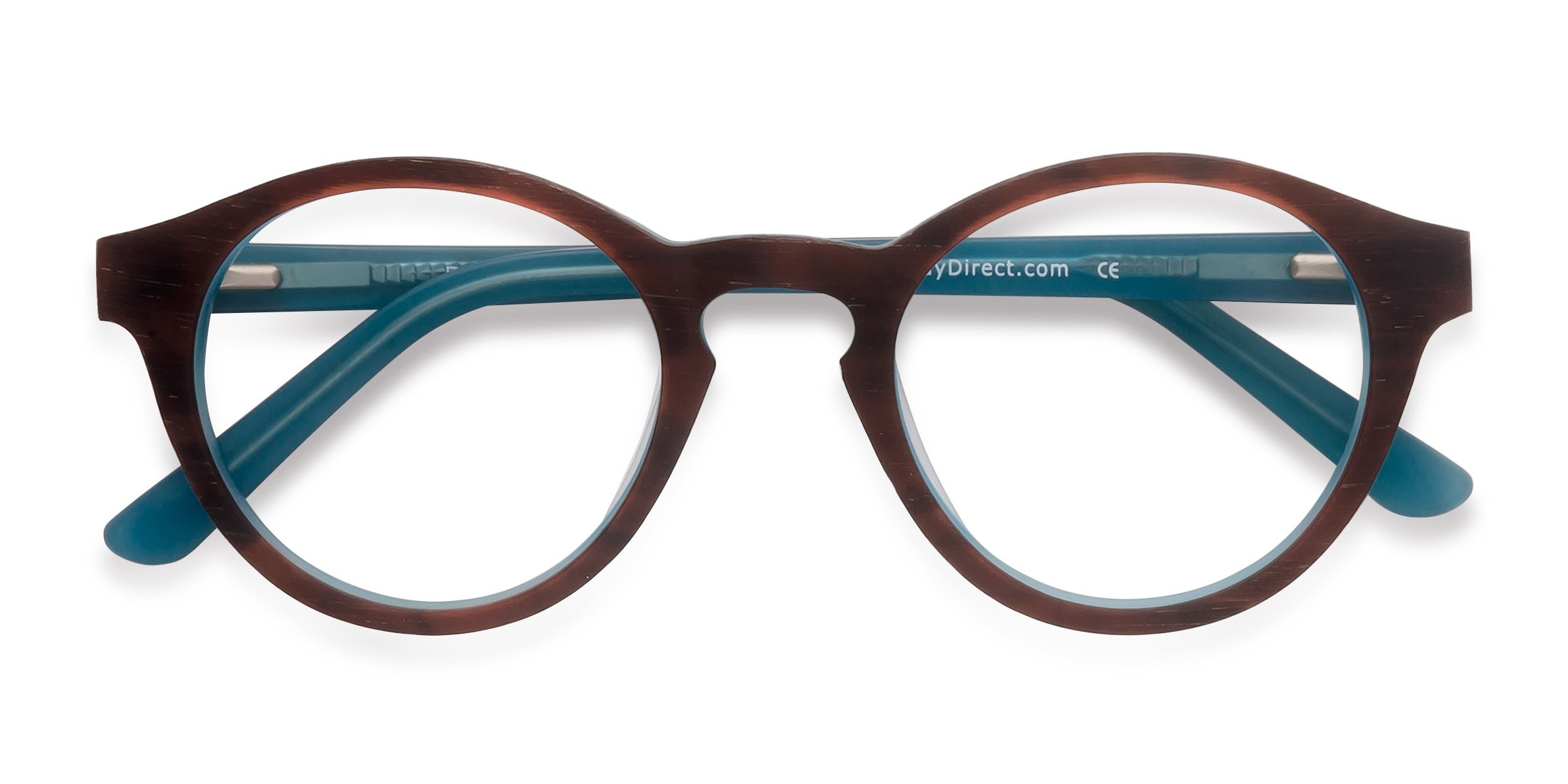  Brown Blue  Dreamy -  Wood-texture Lunettes de vue