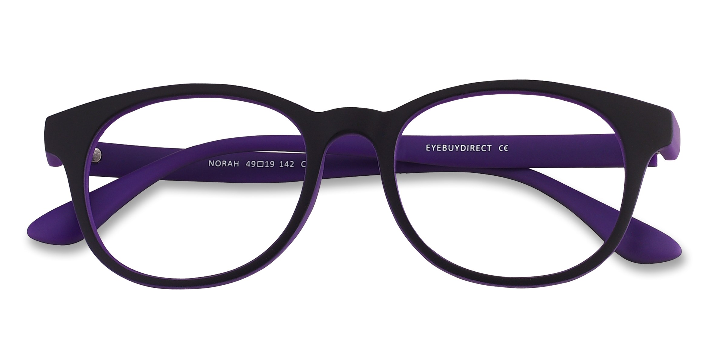 Matte Black/Purple Norah -  Plastique Lunettes de vue
