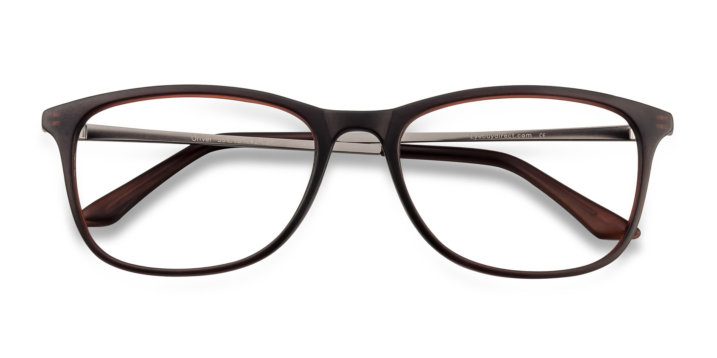 Matte Brown Oliver -  Plastique Lunettes de vue