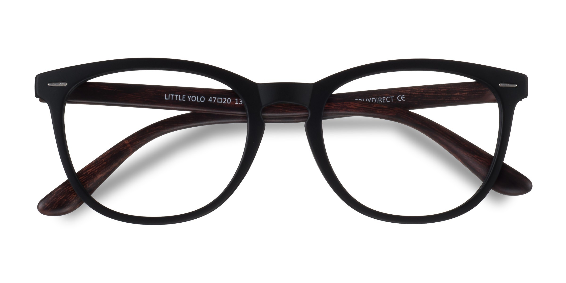 Black Brown Little Yolo -  Plastic Eyeglasses