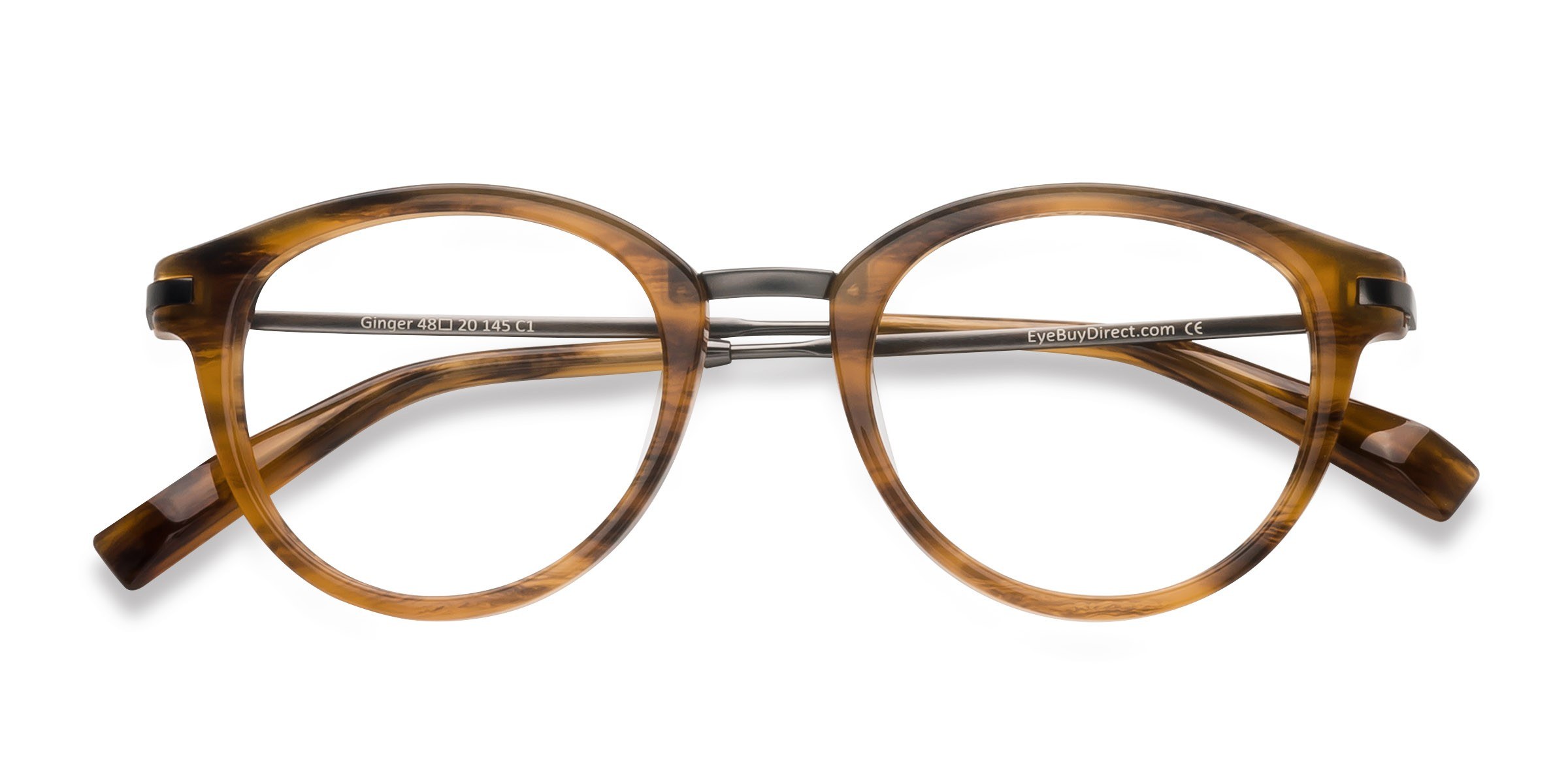 Brown Striped Ginger -  Acétate Lunettes de vue