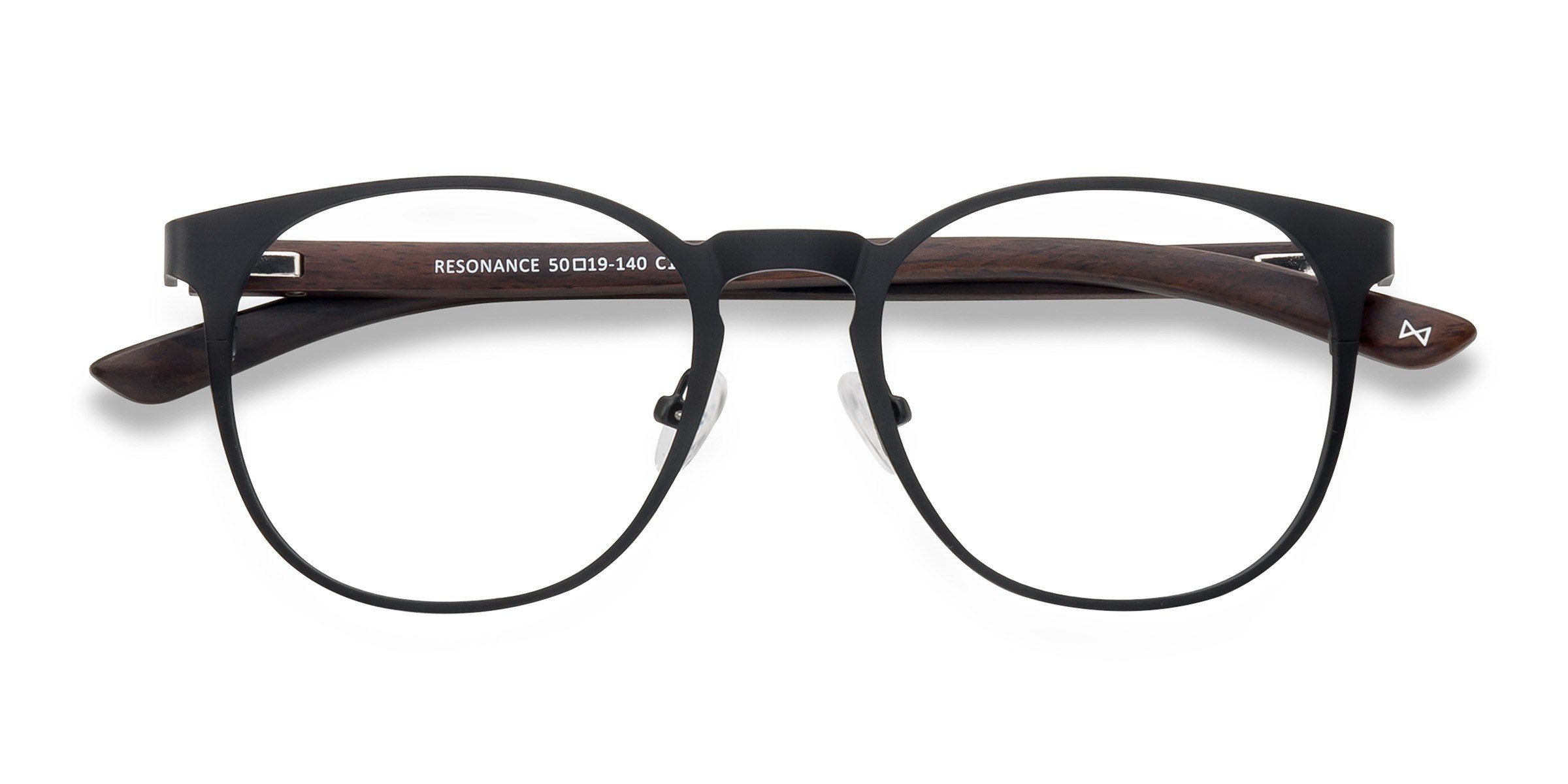 Charcoal And Walnut Resonance -  Wood-texture Lunettes de vue