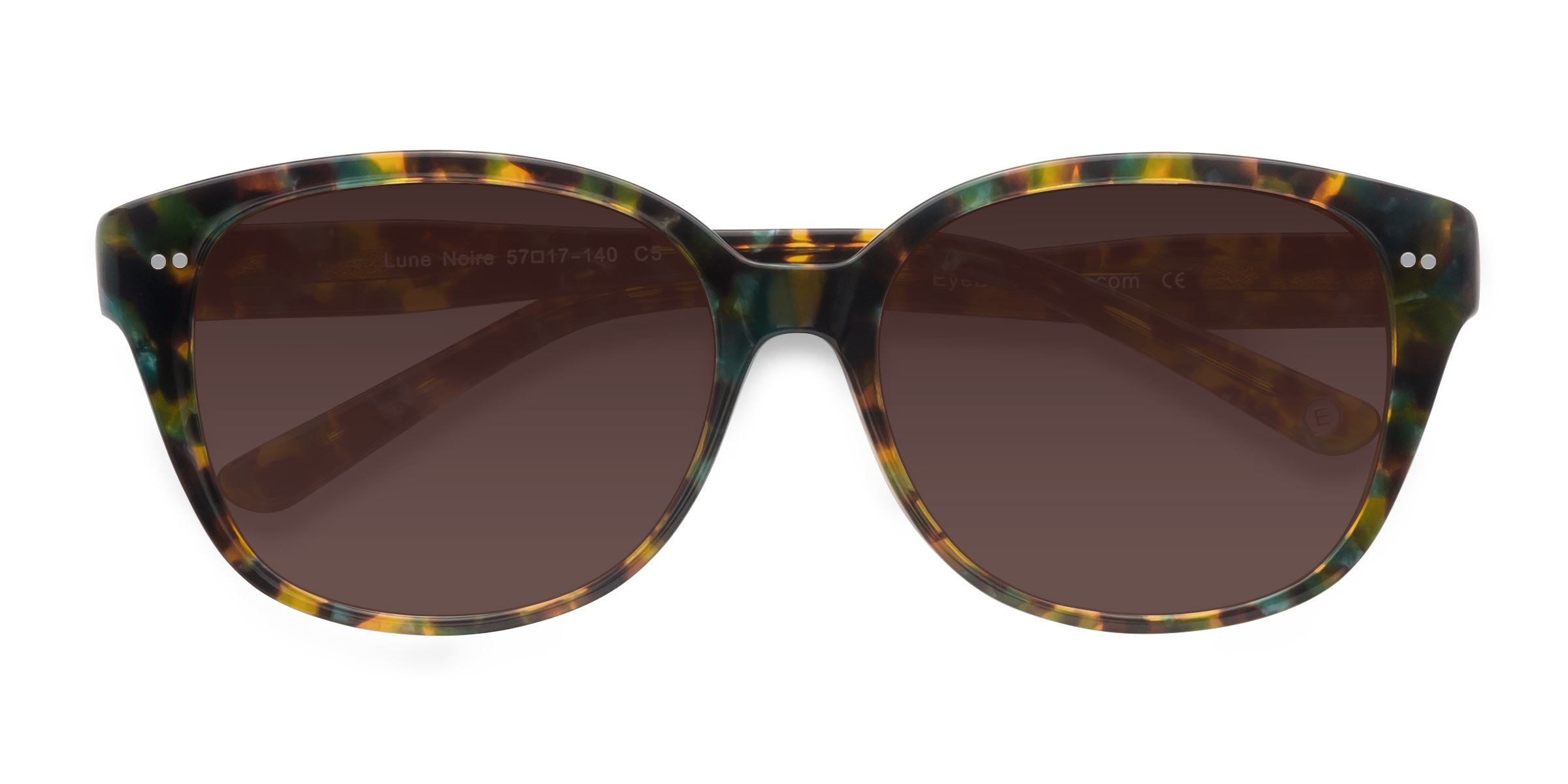  Brown Floral  Lune Noire -  Acétate Lunettes de soleil