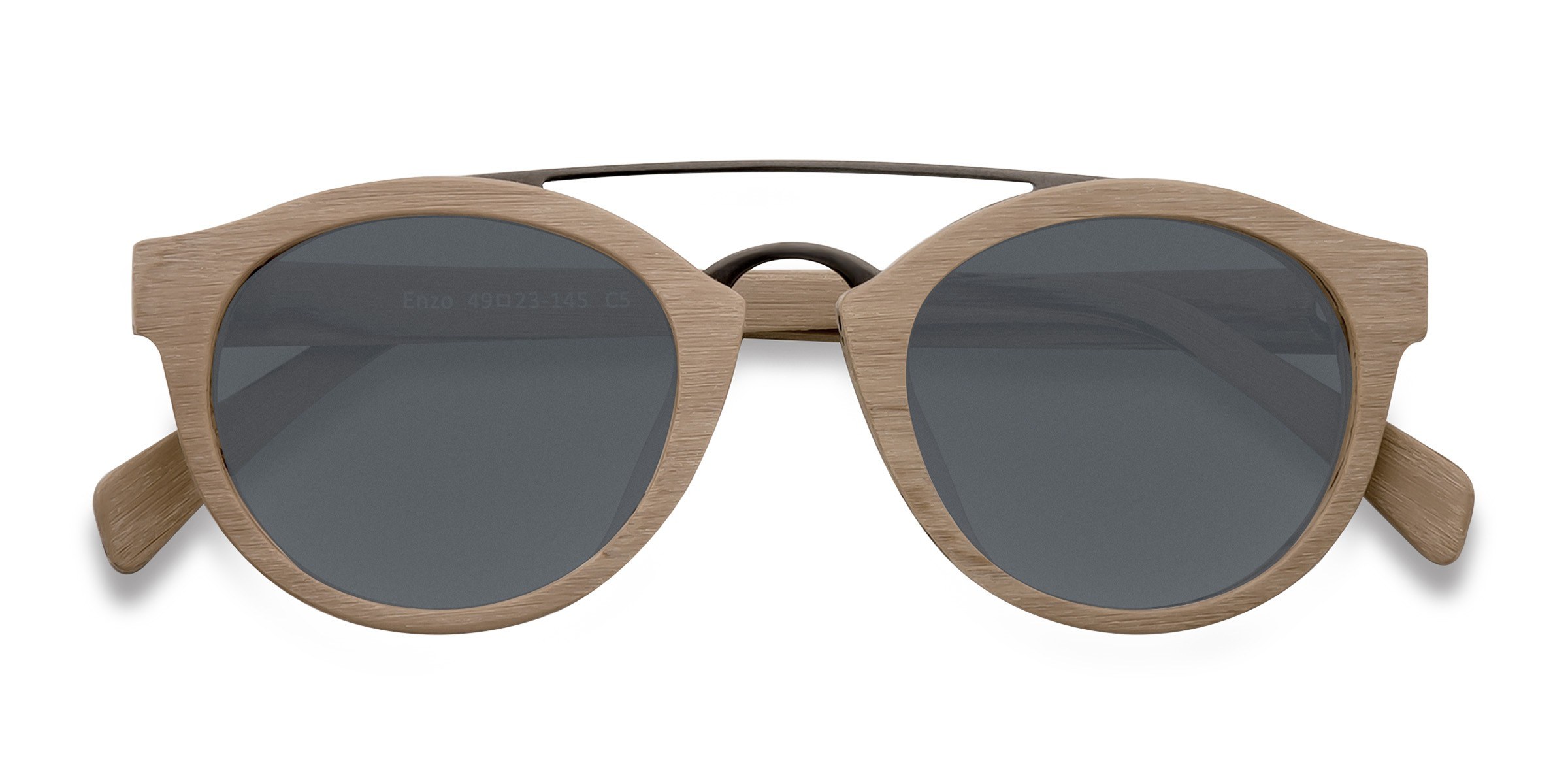 Light Brown Enzo -  Acetate-metal Lunettes de soleil