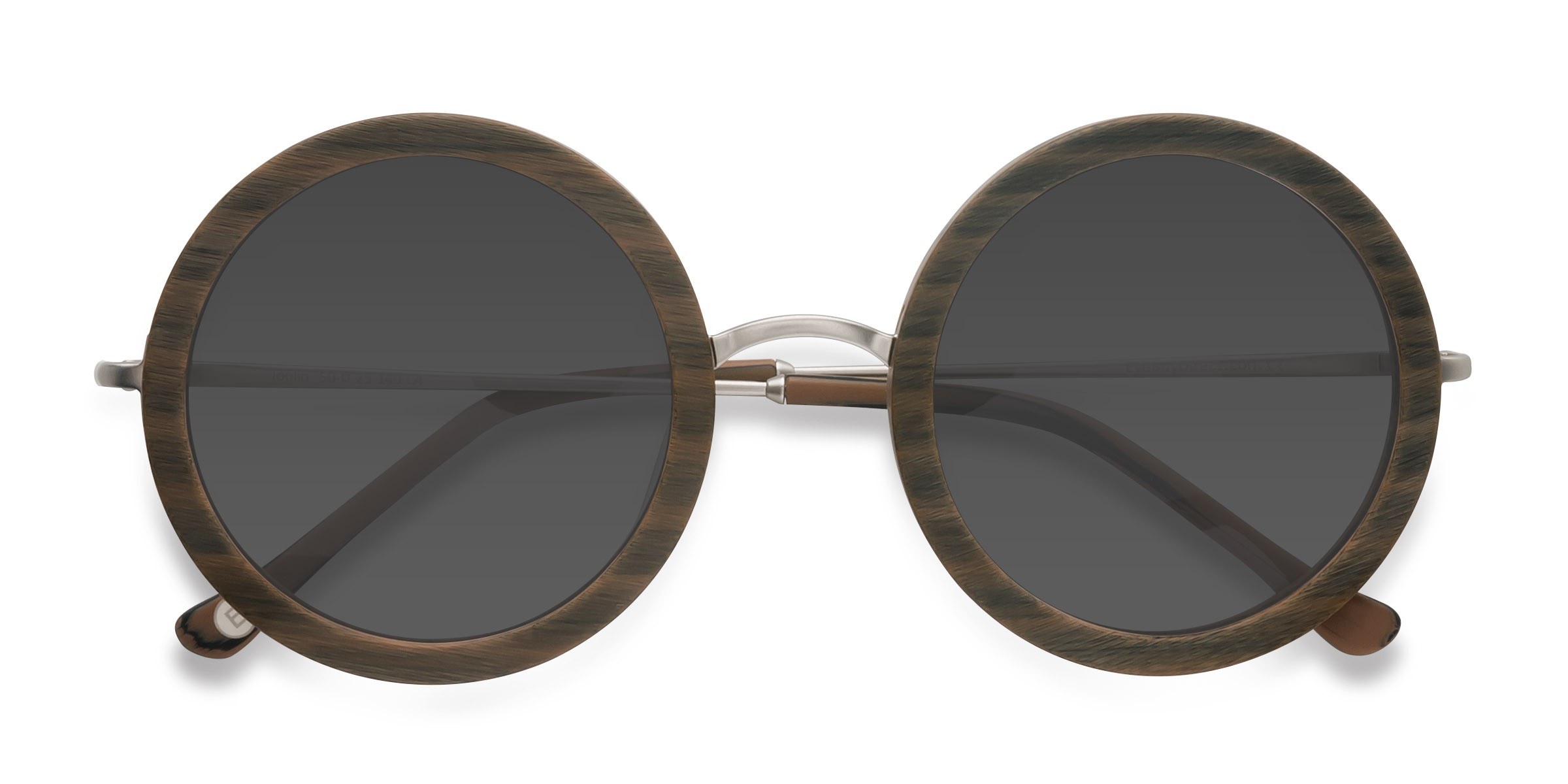 Brown Striped Joplin -  Metal Sunglasses