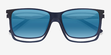 Navy Vermont Clip-On -  Plastic Eyeglasses