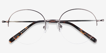 Gunmetal Albee -  Vintage Metal Eyeglasses