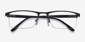 Matte Black Singapore -  Metal Eyeglasses