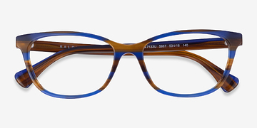 Striped Brown Blue Ralph RA7133U -  Acetate Eyeglasses
