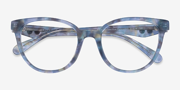 Pearlized Blue Watercolor Coach HC6259U -  Acetate Eyeglasses