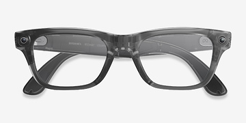 Matte Transparent Ice Gray Ray-Ban Meta Blayzer Optics (Gen 2) -  Plastic AI Glasses