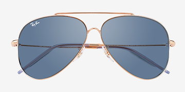 Rose Gold Ray-Ban RBR0101S Reverse -  Metal Sunglasses