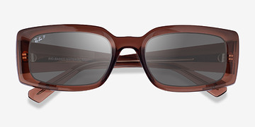 Transparent Brown Ray-Ban RB4395 Kiliane -  Plastic Sunglasses