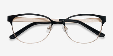 Black Golden Sapphire -  Metal Eyeglasses