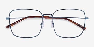 Navy Dorato -  Classic Metal Eyeglasses