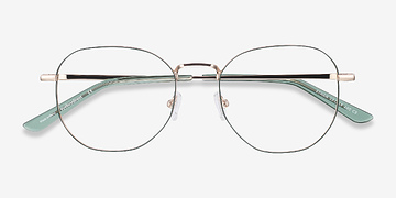 Avocado & Gold Ethan -  Vintage Metal Eyeglasses