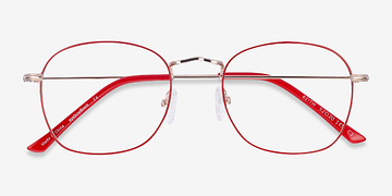 Red & Gold Keith -  Classic Metal Eyeglasses
