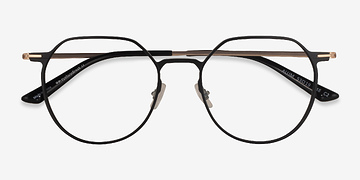 Black & Gold Alum -  Titanium Eyeglasses