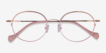 Pink  Rose Gold Patel -  Metal Eyeglasses