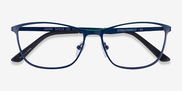 Navy Green Lucas -  Metal Eyeglasses