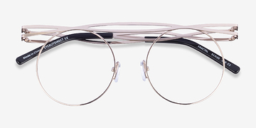 Light Gold Fractal -  Metal Eyeglasses