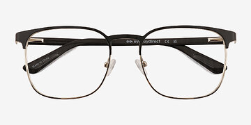 Black Silver Whir -  Metal Eyeglasses