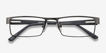 Gunmetal Bennett -  Classic Metal Eyeglasses
