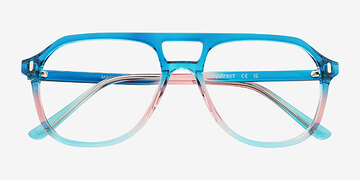 Blue Pink Make Change -  Plastic Eyeglasses