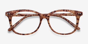 Brown/Floral Brittany -  Colorful Acetate Eyeglasses