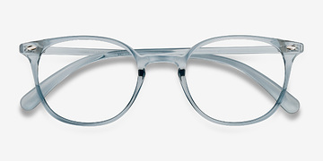 Clear Blue Hubris -  Lightweight Plastic Eyeglasses