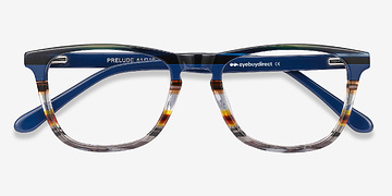 Blue Striped Prelude -  Acetate Eyeglasses