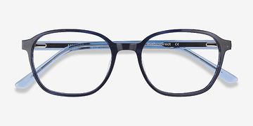Blue Striped Efficient -  Classic Acetate Eyeglasses