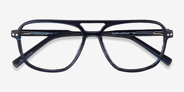 Blue Striped Spirit -  Acetate Eyeglasses