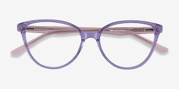Clear Purple Pink Wonder -  Colorful Acetate Eyeglasses