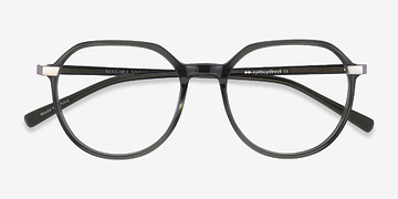 Clear Khaki Green Niagara -  Metal Eyeglasses