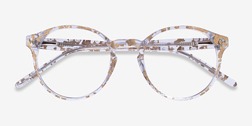 Clear Gold Enjoy -  Acetate Eyeglasses