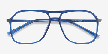 Clear Navy Encode -  Plastic Eyeglasses