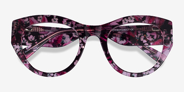 Red Floral Angelica -  Acetate Eyeglasses