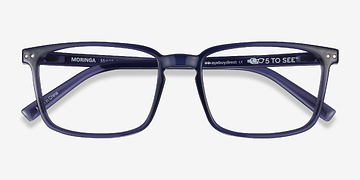Crystal Dark Blue Moringa -  Plastic Eyeglasses