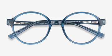 Clear Blue Jabberwocky -  Plastic Eyeglasses