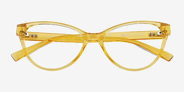 Clear Yellow Lantana -  Plastic Eyeglasses
