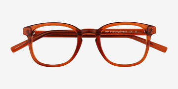 Clear Orange Tegan -  Plastic Eyeglasses