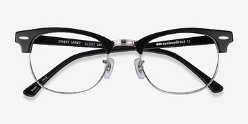 Black Silver Sweet Janet -  Fashion Acetate, Metal Eyeglasses