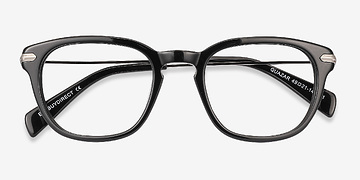 Black Quazar -  Metal Eyeglasses