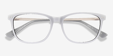 Gray Grid -  Lightweight Metal Eyeglasses
