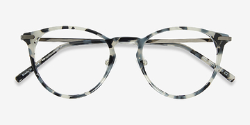 Ivory Tortoise Iris -  Lightweight Acetate, Metal Eyeglasses
