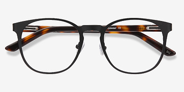 Black Resonance -  Vintage Acetate, Metal Eyeglasses