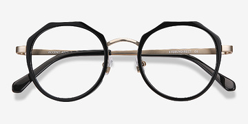 Black Accent -  Acetate, Metal Eyeglasses