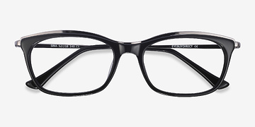 Black Silver Sina -  Metal Eyeglasses