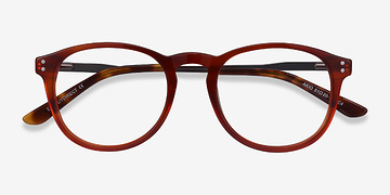 Orange Akio -  Acetate, Metal Eyeglasses